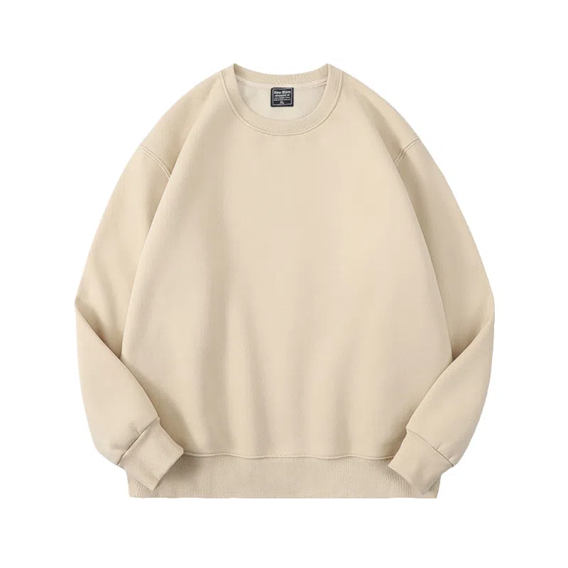 莫代尔 秋冬个性慵懒多色可选舒适纯色设计感落肩嘻哈风百搭卫衣打底衣 男女同款