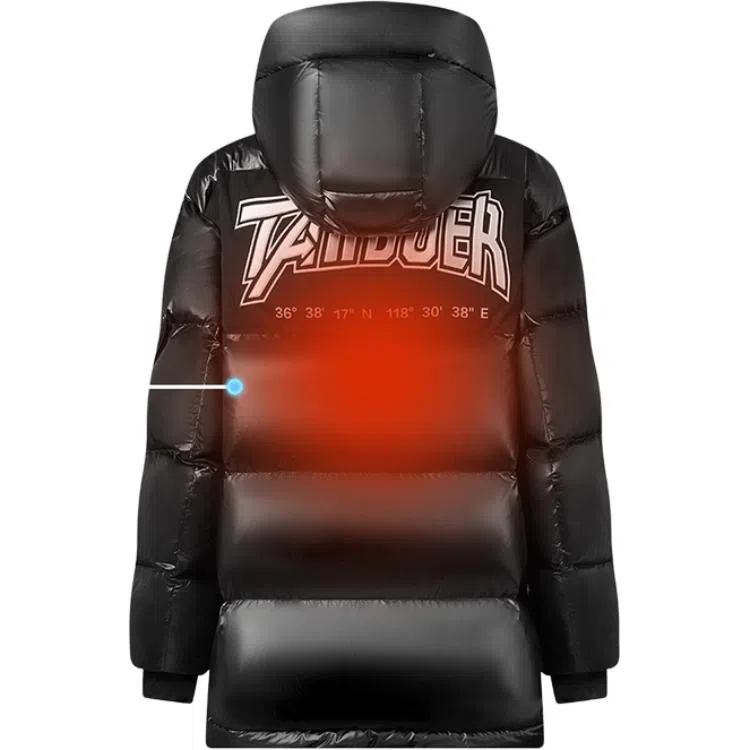 坦博尔 鹅绒短款连帽通勤面包服羽绒服 女款