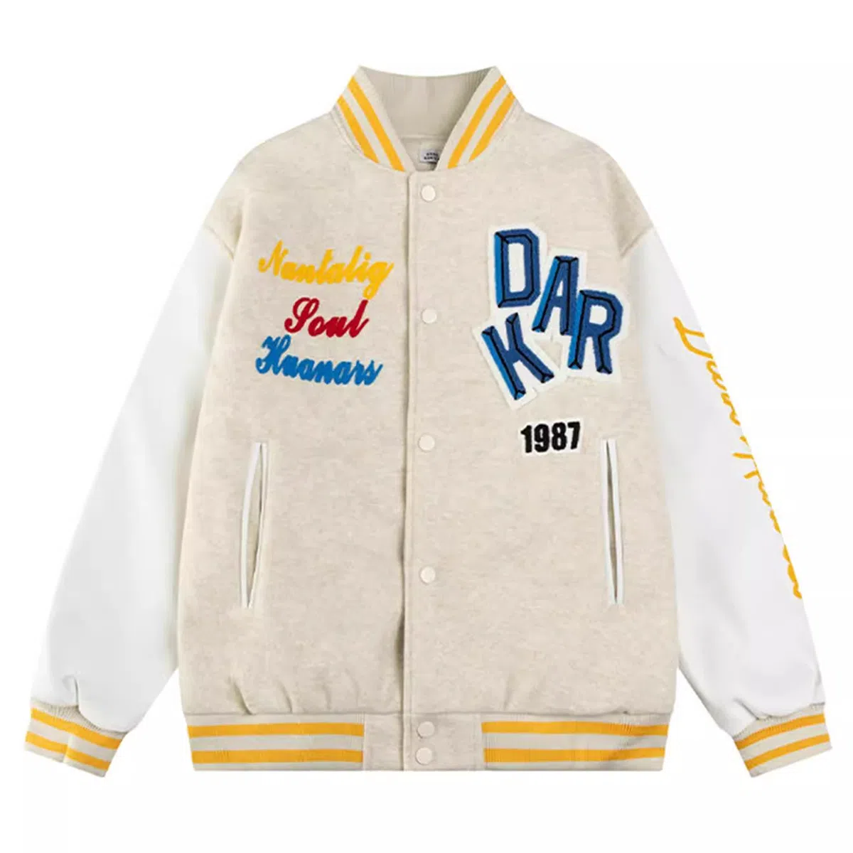 CHARLIE GOLF Classic Patchwork Baseball Jacket