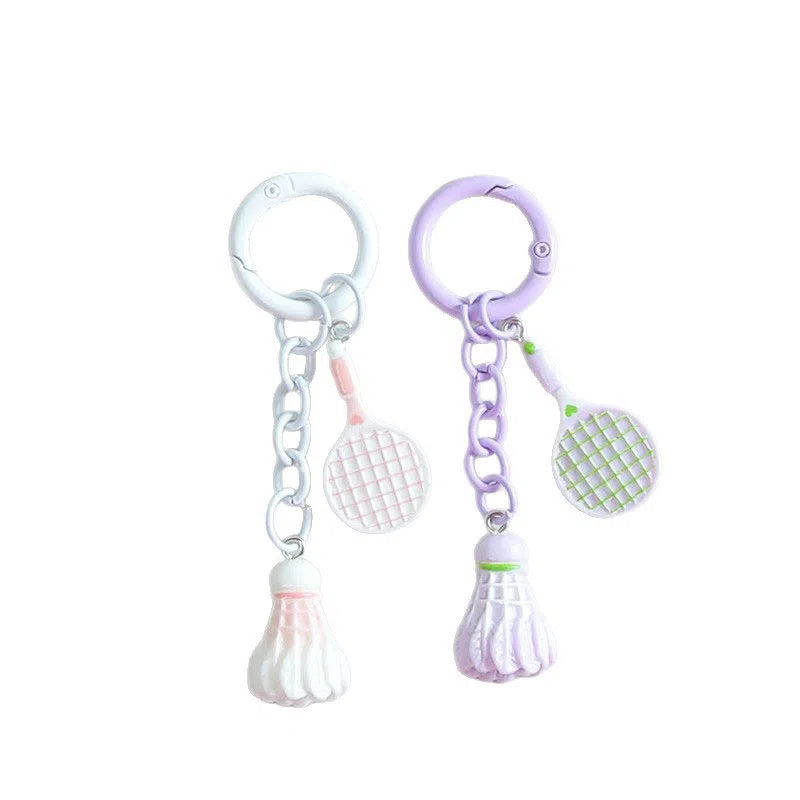 卡莱茵 羽毛球挂饰萌趣钥匙扣背包 树脂 挂件 男女同款情侣款