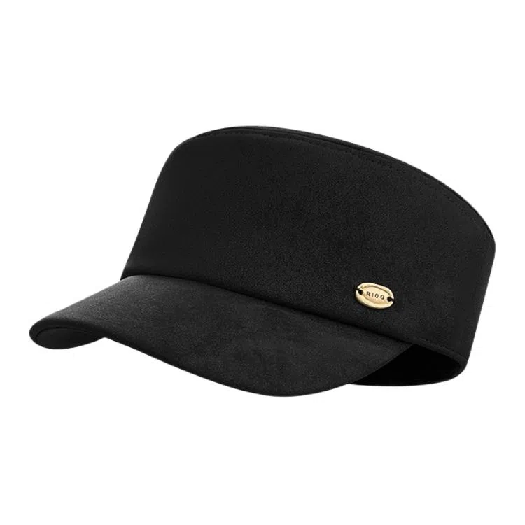 山一丸 日系复古简约麂皮绒平顶 涤纶 帽子 女款