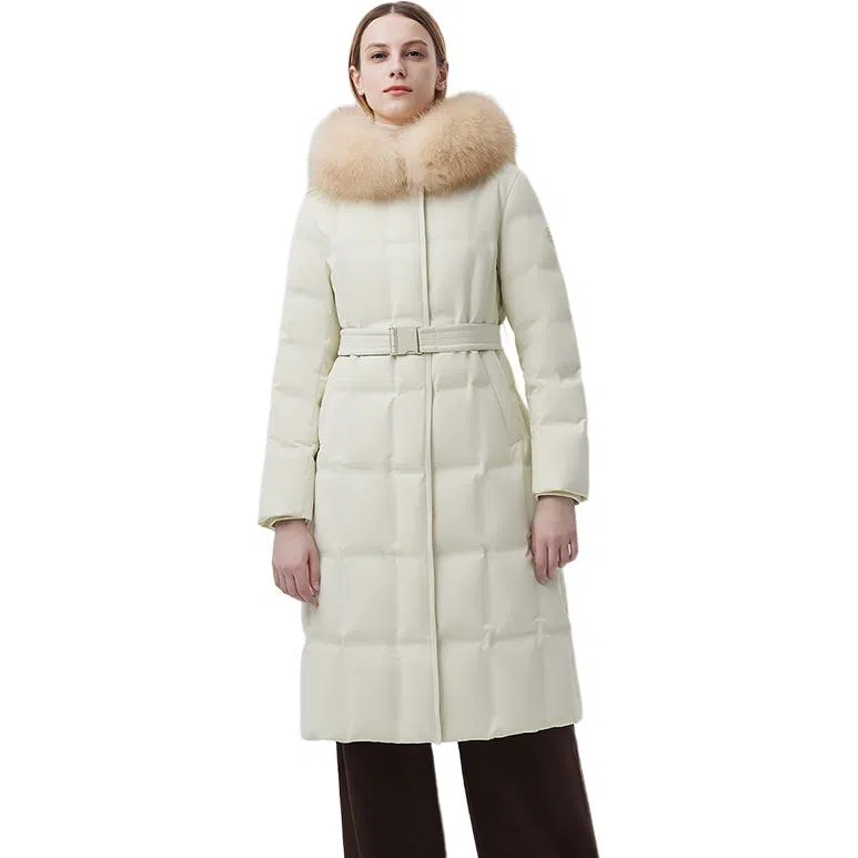 坦博尔 大毛领鹅绒时尚通勤羽绒服 女款