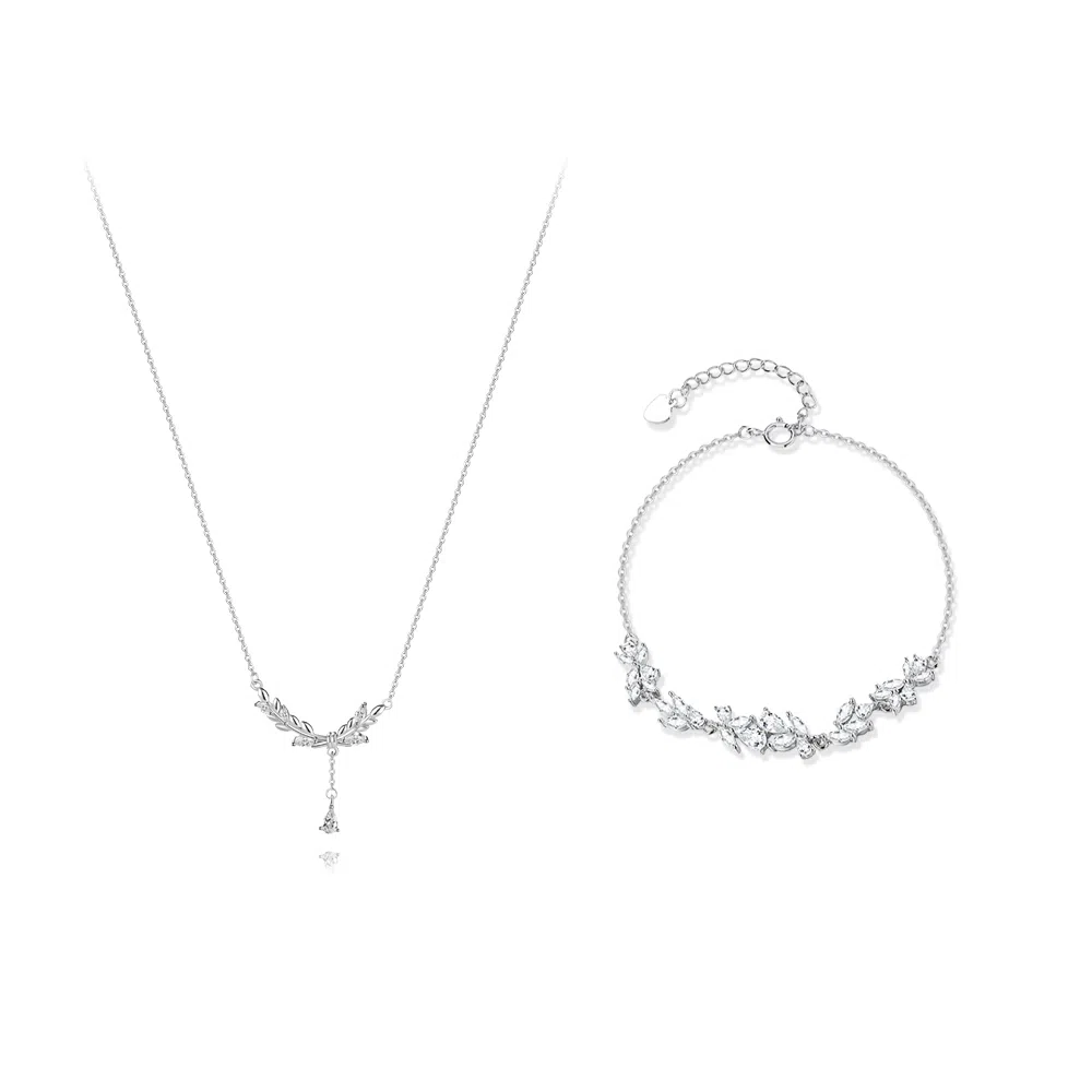 【纯银999 | 穗穗平安】 凤祥囍事 老凤祥 小众设计经典百搭学生日常高级感简约精致轻奢通勤约会温柔气质可调节锁骨链 足银 项链 女款