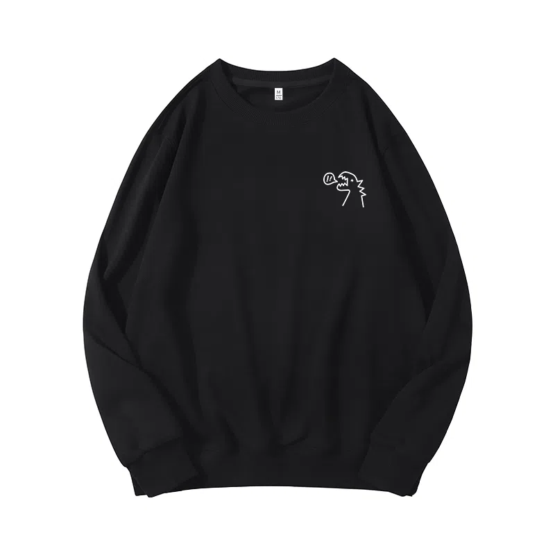 莫代尔 秋冬个性慵懒多色可选百搭舒适纯色落肩设计感嘻哈风卫衣打底衣 男女同款