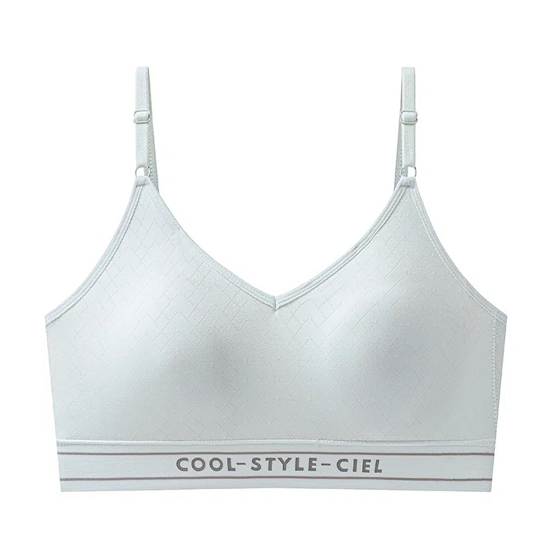 欧迪芬 轻便凉感运动大胸显小收副乳防下垂上托无钢圈果冻条轻盈舒适聚拢简约纯色无痕自然防震稳固文胸 女款
