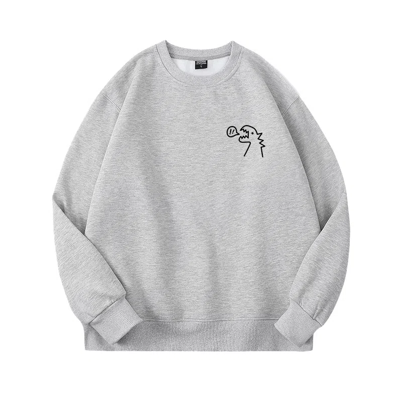 莫代尔 秋冬个性慵懒多色可选百搭舒适纯色落肩设计感嘻哈风卫衣打底衣 男女同款