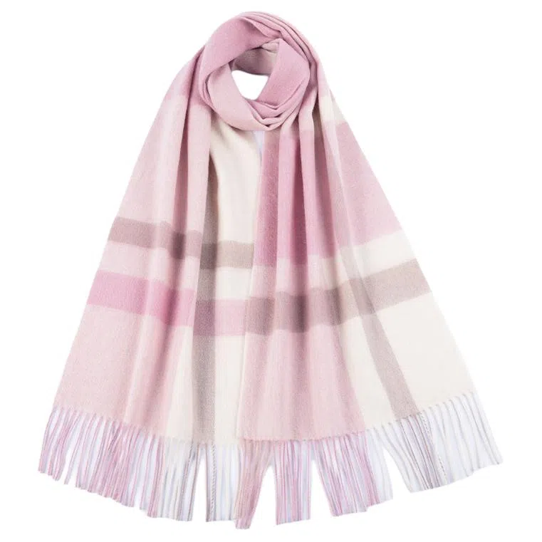 红豆 品牌舒适透气保暖条纹格子 羊毛 绒线围巾 男女同款情侣款