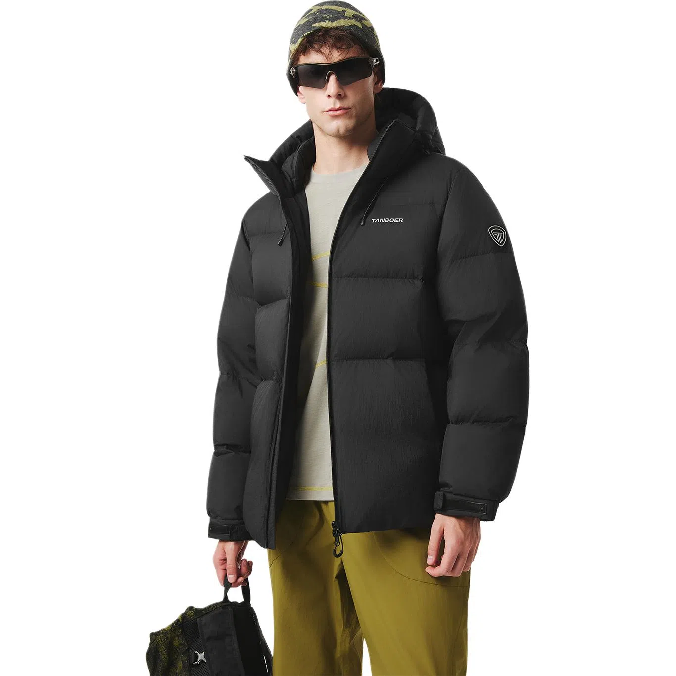 坦博尔 加厚连帽耐脏常规户外风面包羽绒服 女款