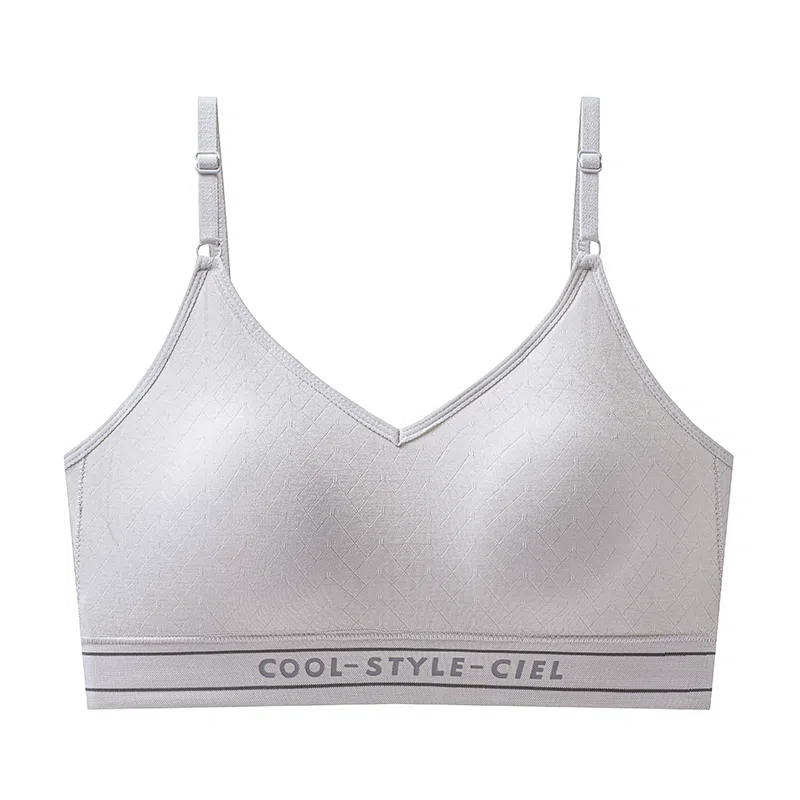 欧迪芬 轻便凉感运动大胸显小收副乳防下垂上托无钢圈果冻条轻盈舒适聚拢简约纯色无痕自然防震稳固文胸 女款