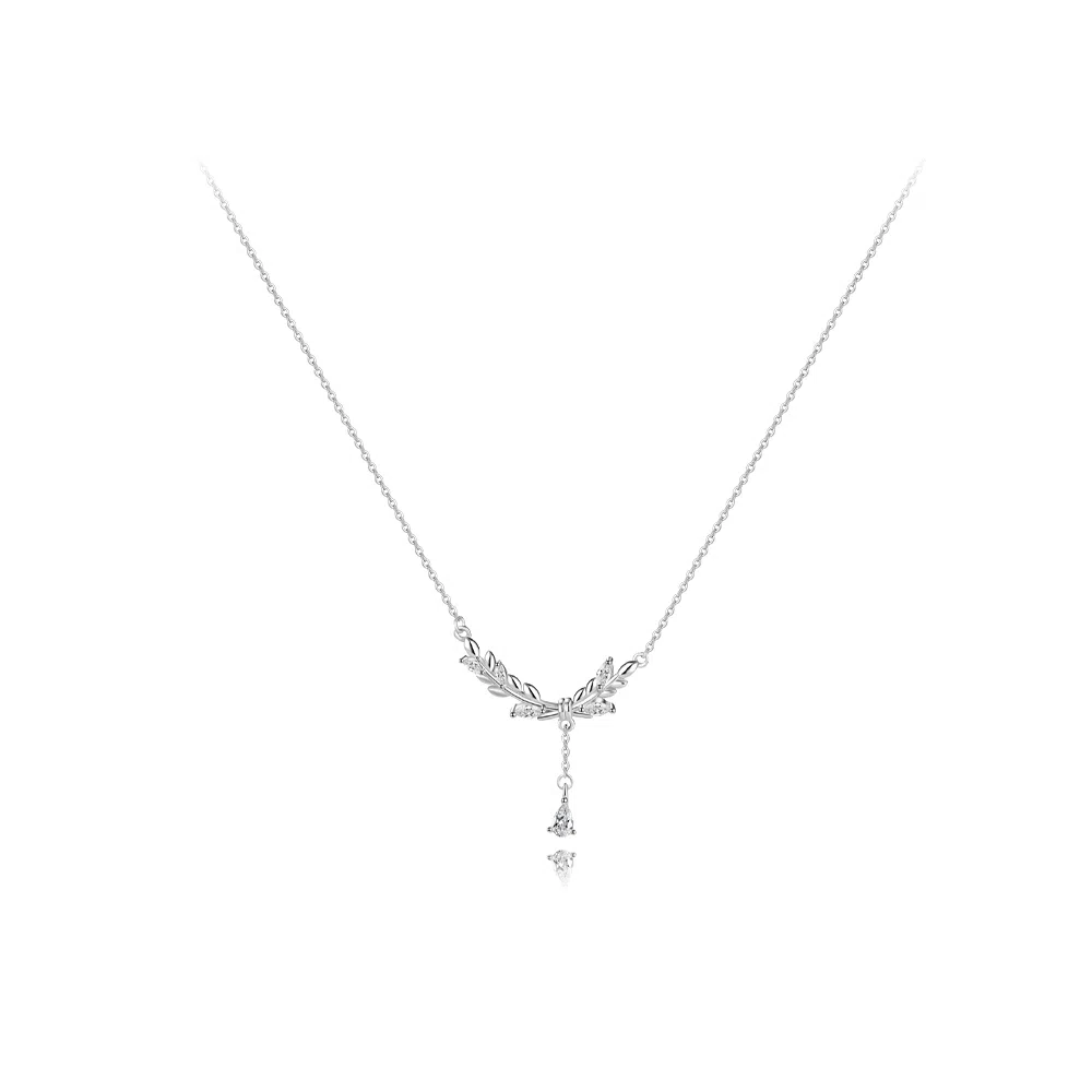 【纯银999 | 穗穗平安】 凤祥囍事 老凤祥 小众设计经典百搭学生日常高级感简约精致轻奢通勤约会温柔气质可调节锁骨链 足银 项链 女款