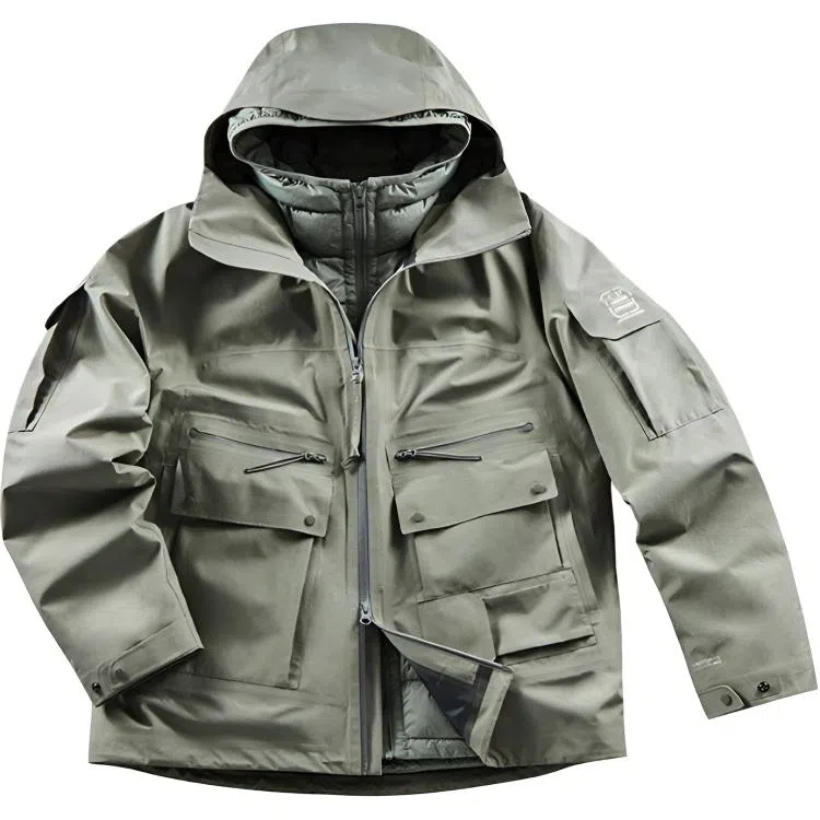 SPYDER x C.P. Company Gore-Tex 3-in-1 Logo Hoodie Down Jacket