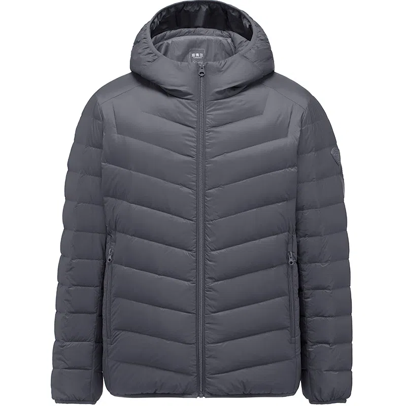 坦博尔 连帽短款轻薄保暖羽绒服 男款