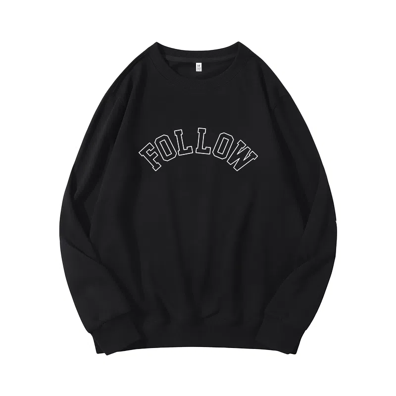 莫代尔 秋冬个性慵懒舒适时尚百搭多色可选设计感嘻哈风落肩卫衣打底衣 男女同款