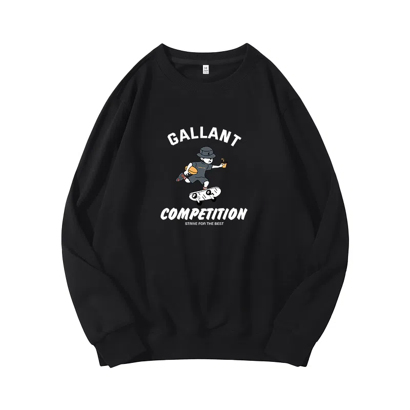 莫代尔 秋冬个性慵懒简约舒适时尚百搭多色可选设计感嘻哈风落肩卫衣打底衣 男女同款