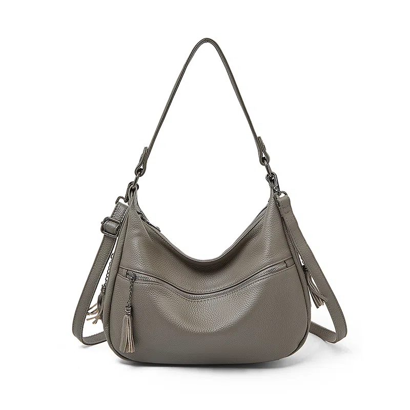 老人头 简约高级感时尚潮流百搭 牛皮 单肩包 常规 女款 多色