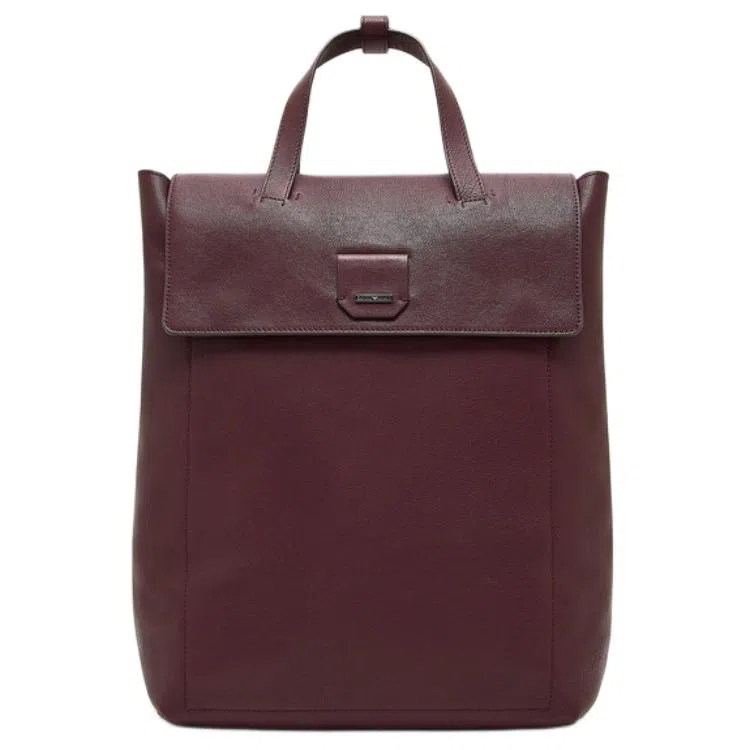 Emporio Armani Classic Logo Backpack Burgundy