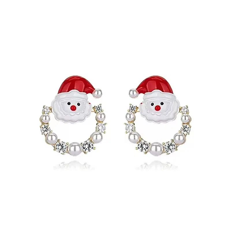 尚先生 圣诞树系列卡通高级感简约轻奢设计感耳饰 合金 耳钉 女款