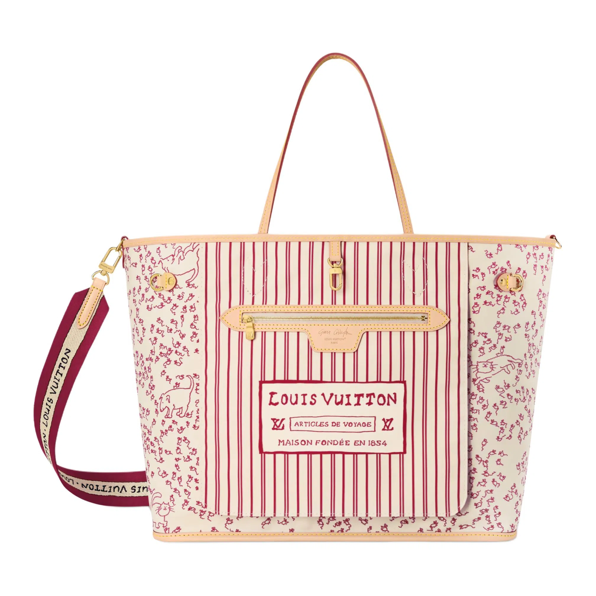 LOUIS VUITTON x Grace Coddington NEVERFULLCatogram