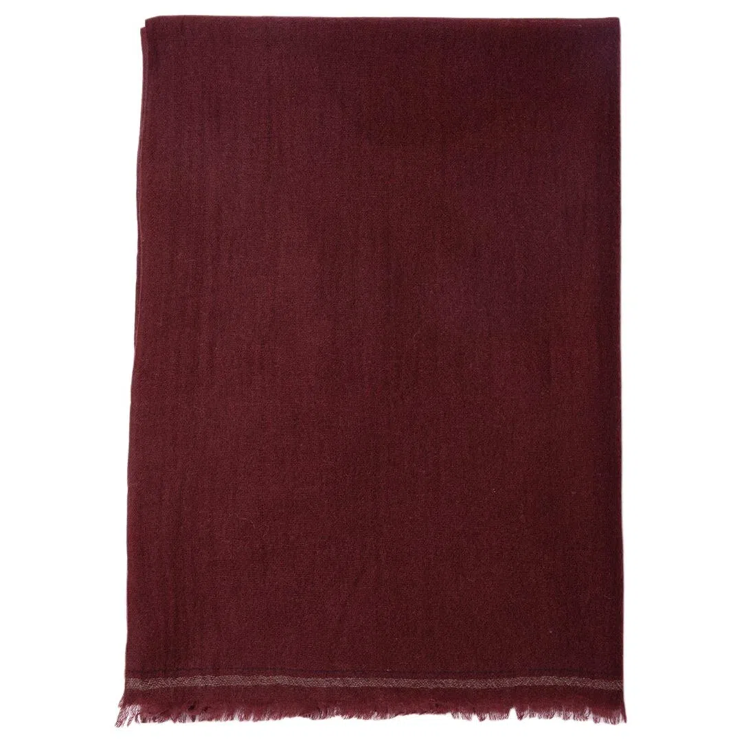 红豆 纯色柔软轻盈保暖 山羊绒 绒线围巾 男女同款情侣款