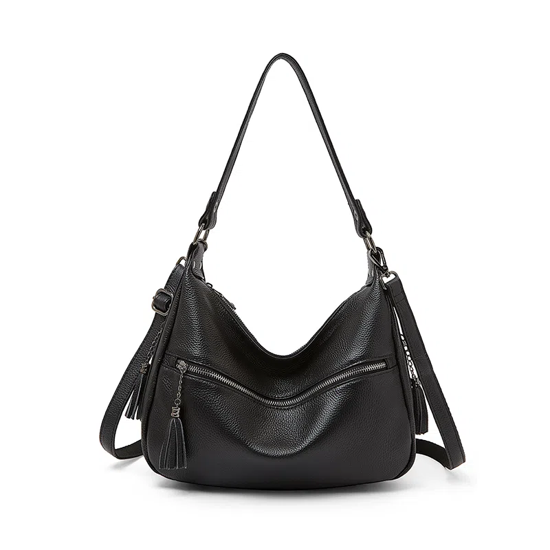 老人头 简约高级感时尚潮流百搭 牛皮 单肩包 常规 女款 多色