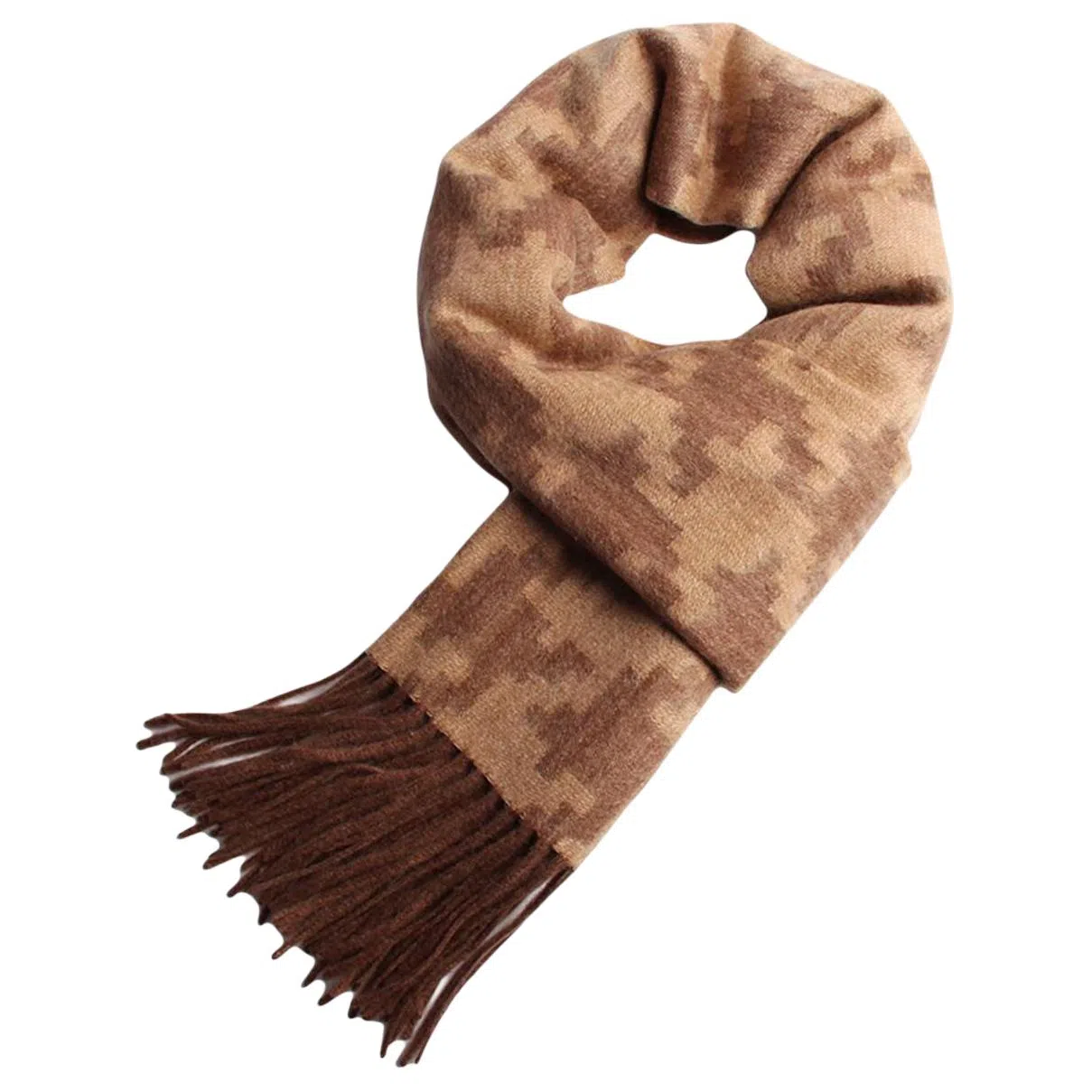 红豆 品牌撞色柔软时尚保暖 山羊绒 围巾 男女同款情侣款