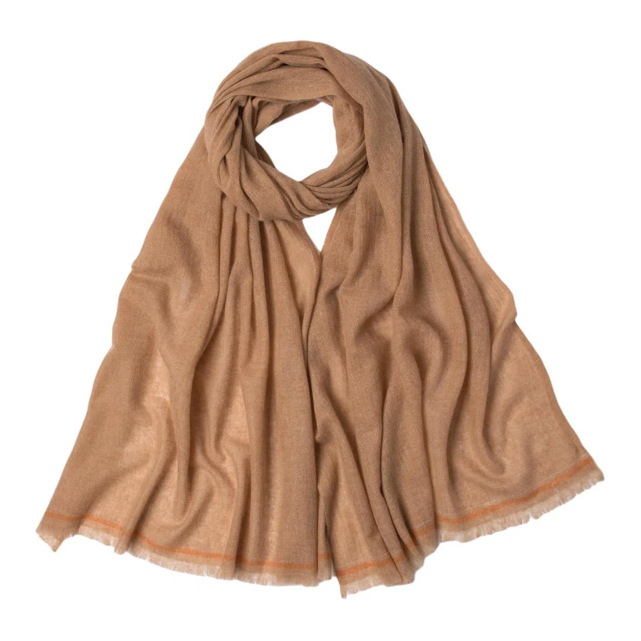 红豆 纯色柔软轻盈保暖 山羊绒 绒线围巾 男女同款情侣款