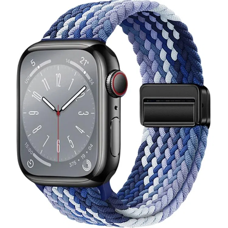 亿祈发 表带 苹果适用 尼龙材质 编织磁吸扣男女通用