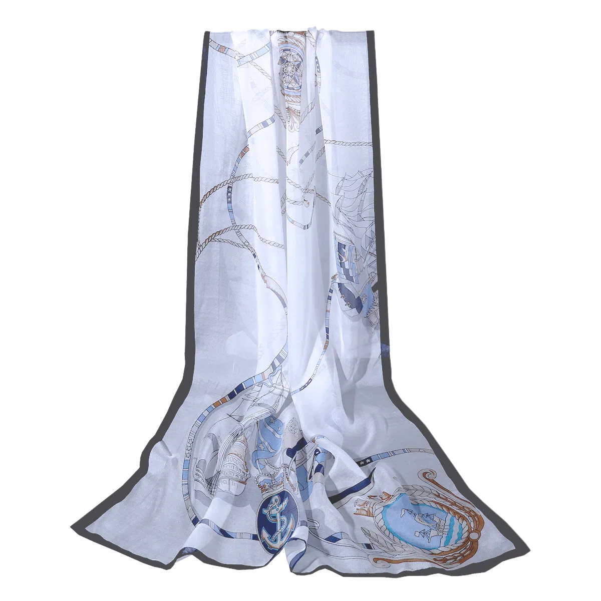 一米画纱 田园花卉轻盈飘逸中式浪漫雪纺真丝沙巾丝滑细腻披肩 桑蚕丝 丝巾 女款