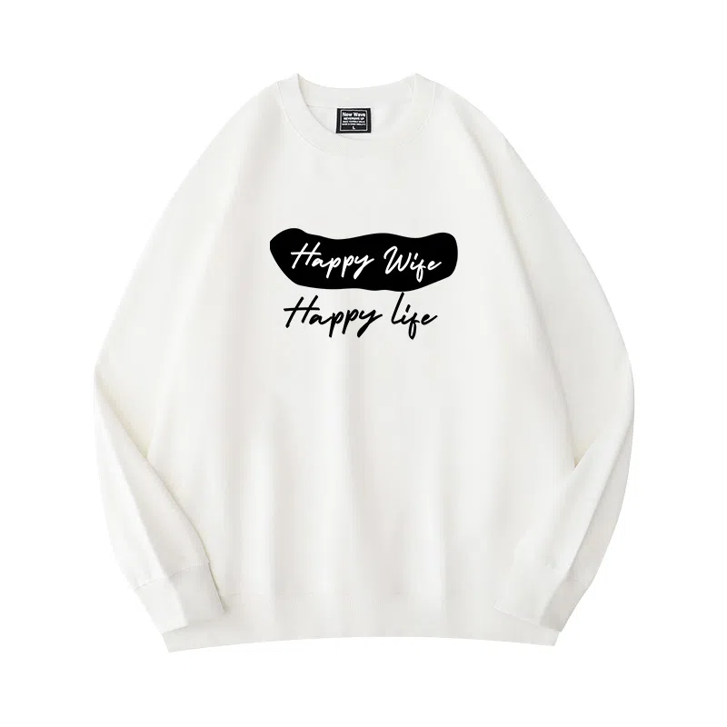 莫代尔 秋冬个性慵懒舒适百搭时尚嘻哈潮流街头风长袖圆领设计感卫衣打底衣 男女同款