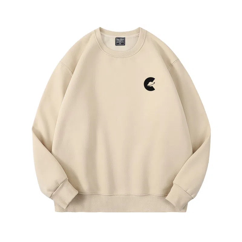 莫代尔 秋冬个性慵懒舒适时尚圆领嘻哈潮流风百搭长袖设计感卫衣打底衣 男女同款