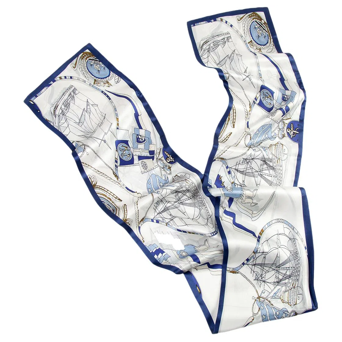 一米画纱 时尚百搭真丝双层喷绘飘带优雅气质长条领巾轻盈装饰 桑蚕丝 丝巾 女款