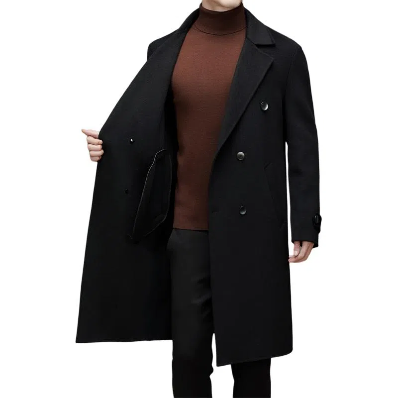 【dme】 秋冬高级感毛呢大衣男羊毛中长款外套过膝妮子呢子非双面羊绒男装 男款