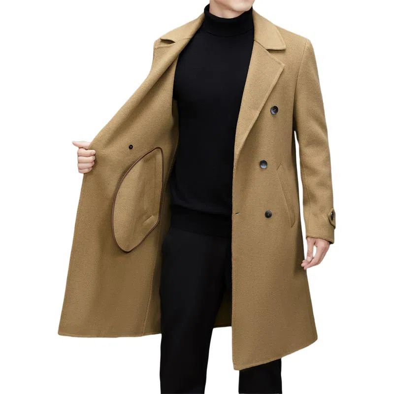 【dme】 秋冬高级感毛呢大衣男羊毛中长款外套过膝妮子呢子非双面羊绒男装 男款
