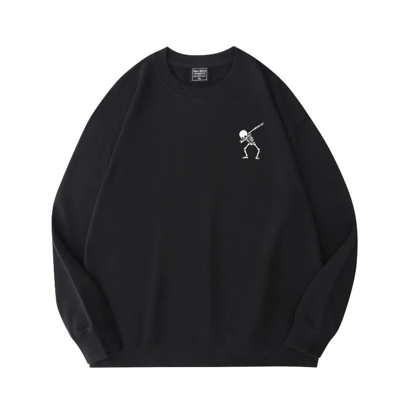 莫代尔 秋冬个性慵懒舒适百搭时尚圆领嘻哈潮流风多色可选长袖设计感卫衣打底衣 男女同款