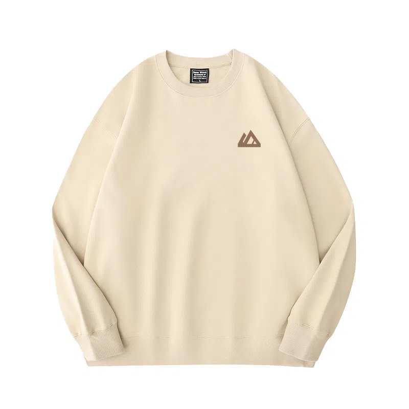 莫代尔 秋冬个性慵懒舒适百搭时尚圆领设计感嘻哈潮流风长袖卫衣打底衣 男女同款