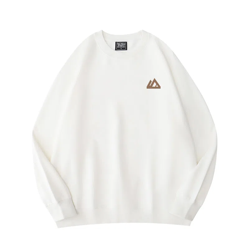 莫代尔 秋冬个性慵懒舒适百搭时尚圆领设计感嘻哈潮流风长袖卫衣打底衣 男女同款