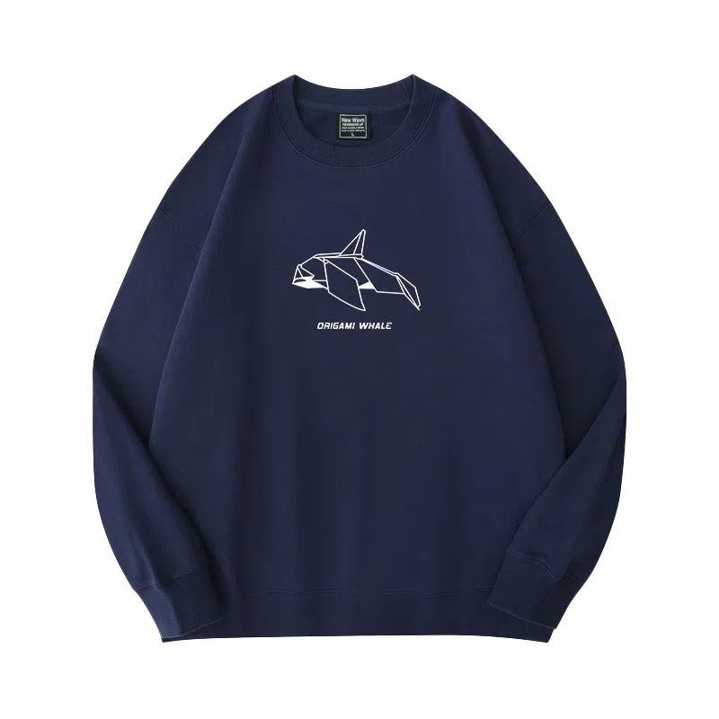 莫代尔 秋冬个性慵懒舒适百搭时尚多色可选圆领嘻哈潮流风长袖设计感卫衣打底衣 男女同款