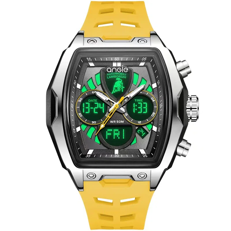 ANGIE PRESENT WATCH Lamborghini Bull Electronic Quartz Rubber Strap