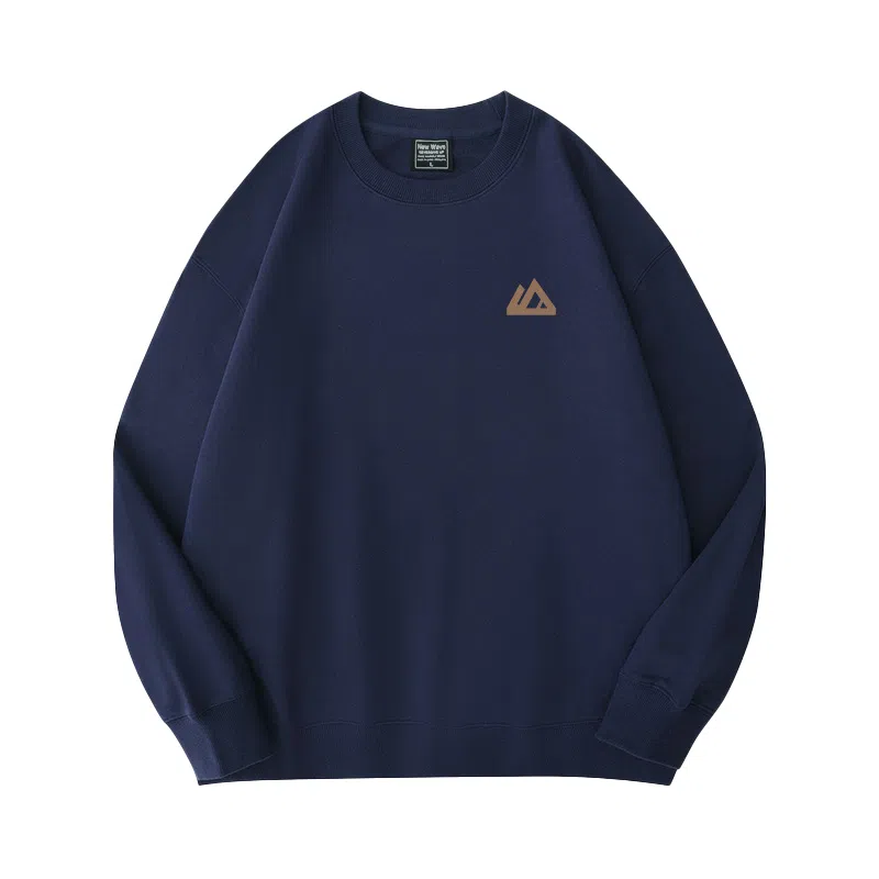 莫代尔 秋冬个性慵懒舒适百搭时尚圆领设计感嘻哈潮流风长袖卫衣打底衣 男女同款