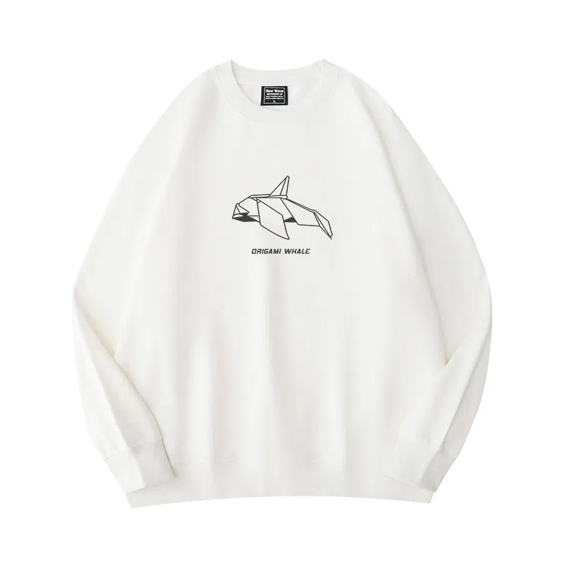 莫代尔 秋冬个性慵懒舒适百搭时尚多色可选圆领嘻哈潮流风长袖设计感卫衣打底衣 男女同款