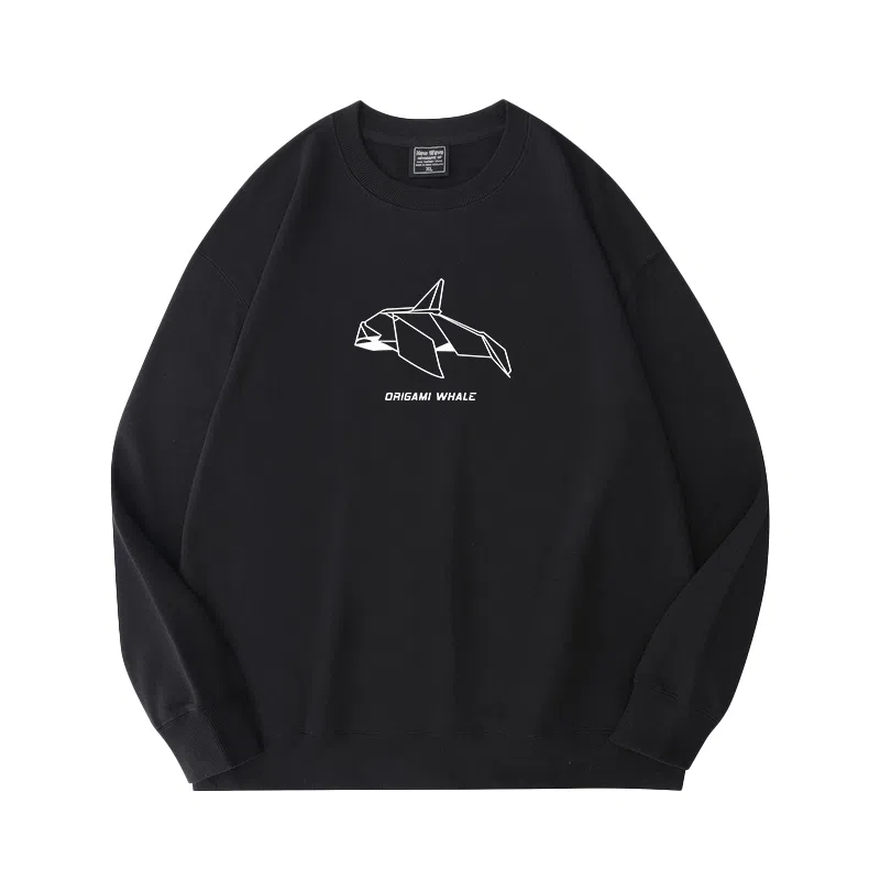 莫代尔 秋冬个性慵懒舒适百搭时尚多色可选圆领嘻哈潮流风长袖设计感卫衣打底衣 男女同款