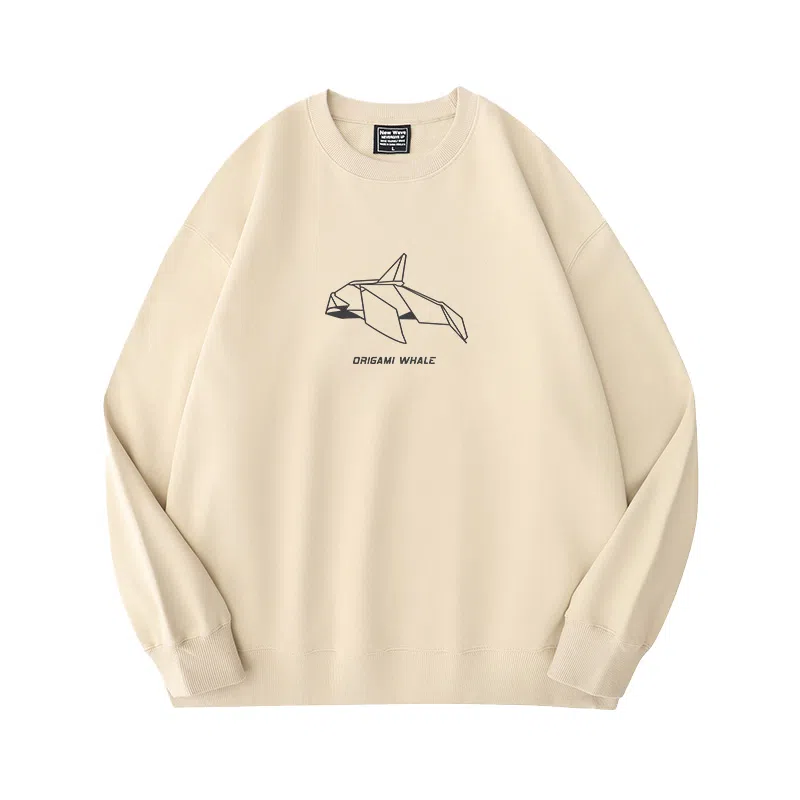 莫代尔 秋冬个性慵懒舒适百搭时尚多色可选圆领嘻哈潮流风长袖设计感卫衣打底衣 男女同款