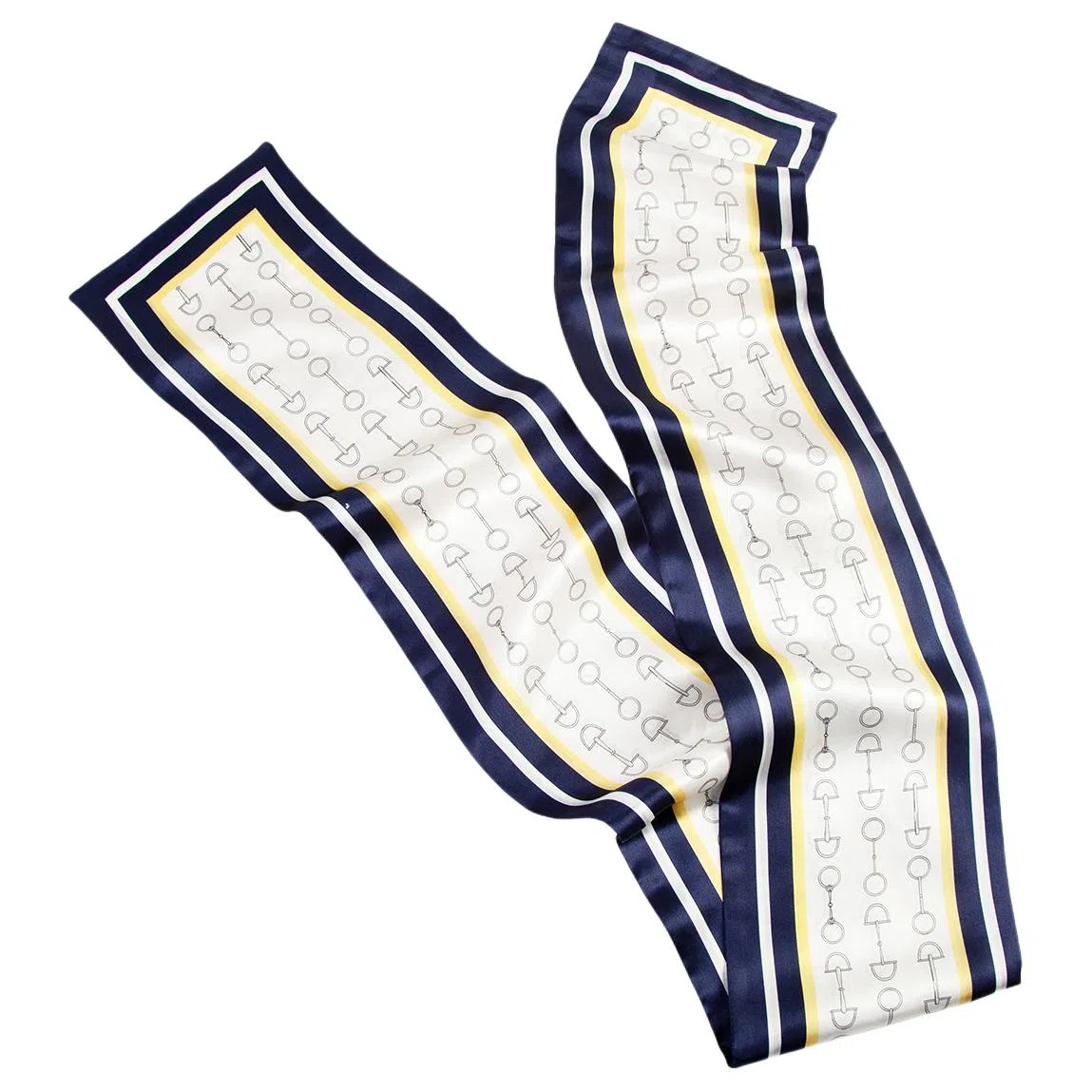 一米画纱 时尚百搭真丝双层喷绘飘带优雅气质长条领巾轻盈装饰 桑蚕丝 丝巾 女款