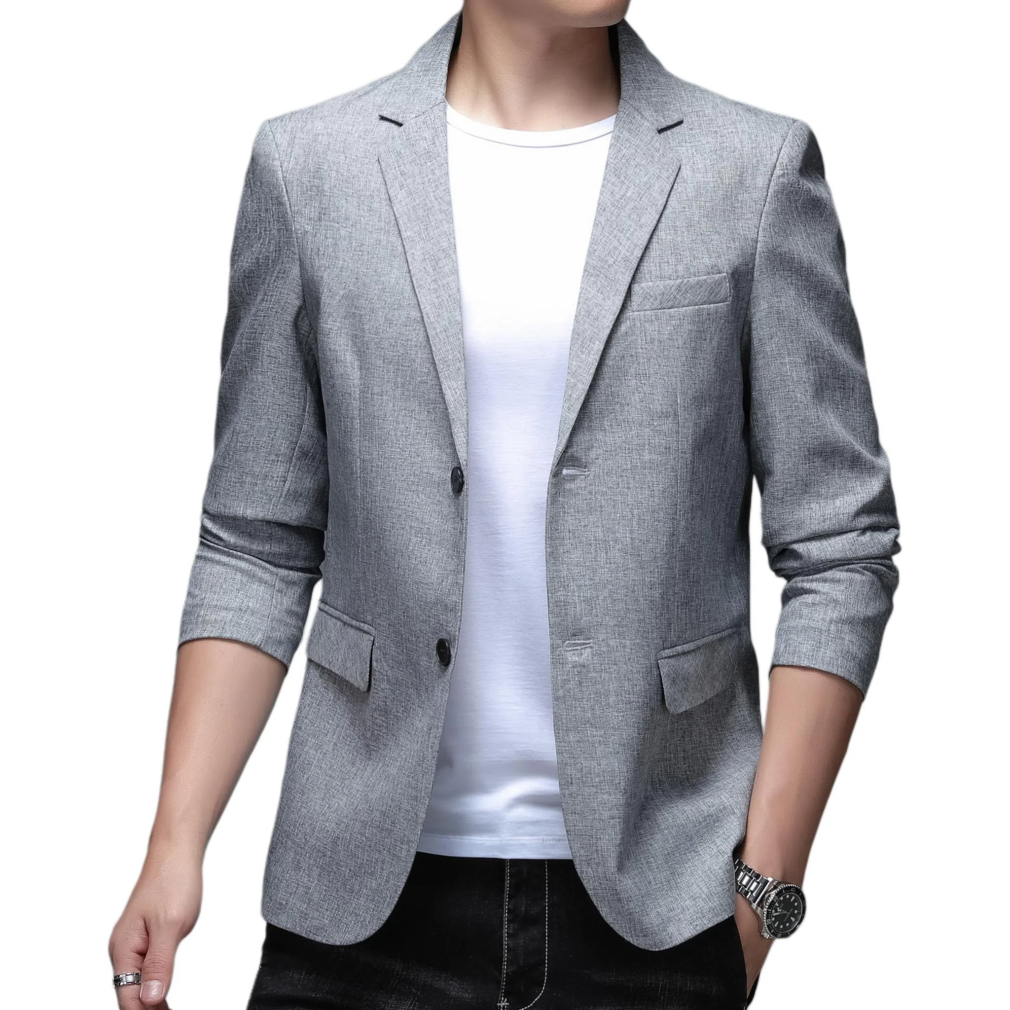 老爷车 男装春秋季商务奢华经典纯色低调百搭时尚外套西装 男款