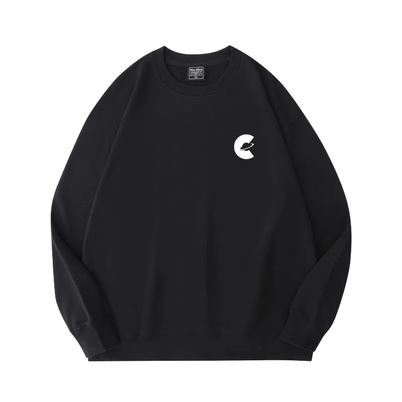 莫代尔 秋冬个性慵懒舒适时尚圆领嘻哈潮流风百搭长袖设计感卫衣打底衣 男女同款