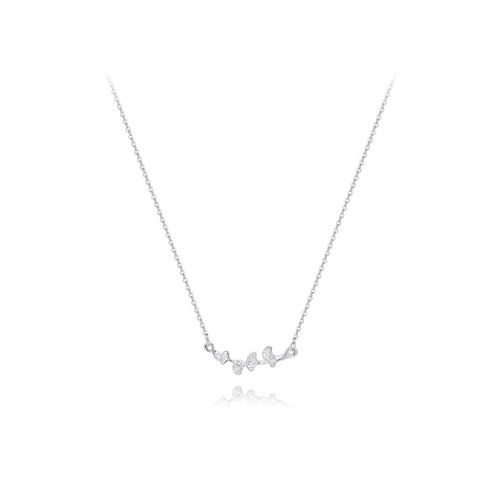 【纯银999 | 三生有杏】 凤祥囍事 老凤祥 经典百搭小众设计轻奢精致高级感简约时尚学生日常通勤约会温柔气质可调节锁骨链 足银 项链 女款