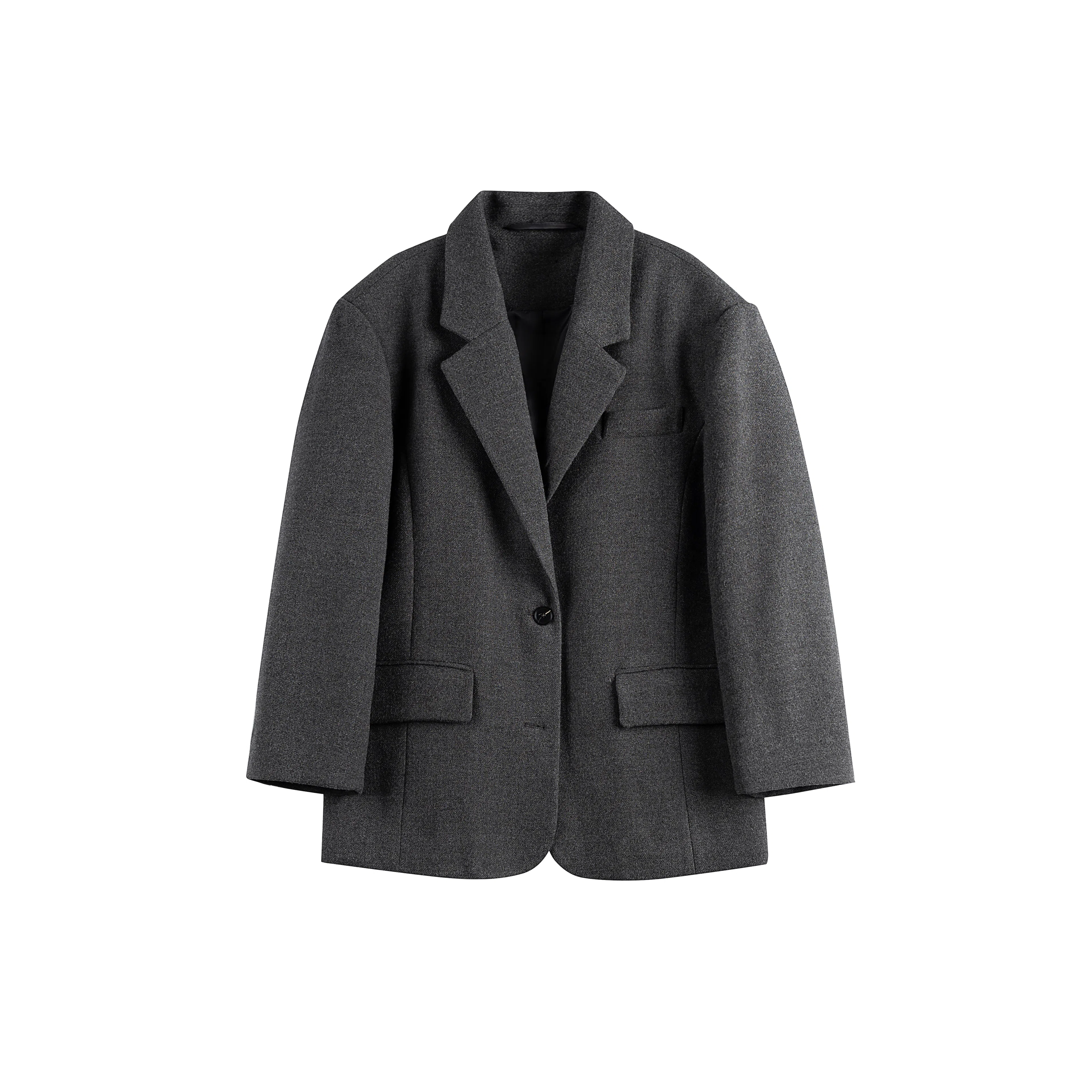 【dme】 潮牌重磅日系复古休闲百搭简约街头户外情侣日常运动纽扣西装领港风宽松长袖羽绒服 男女同款