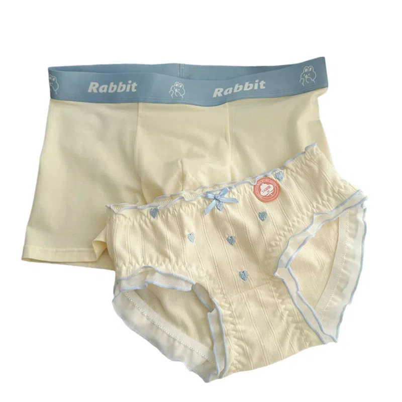 ECONICE Couple Cotton Antibacterial Underwear Set