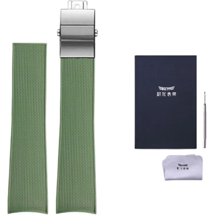 积优 浪琴康卡斯代用氟橡胶表带 适用浪琴康卡斯系列 黑色蓝色绿色灰色 男女通用