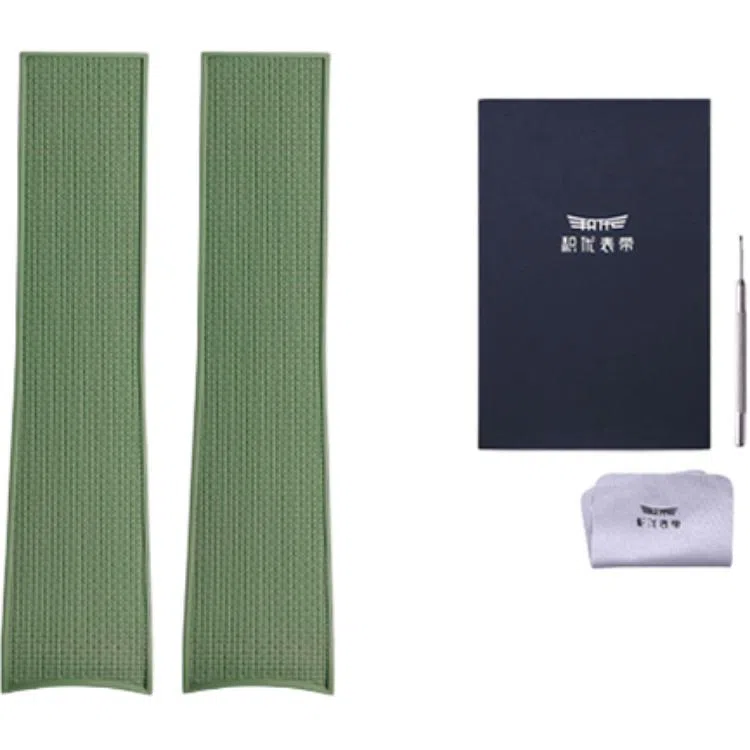 积优 浪琴康卡斯代用氟橡胶表带 适用浪琴康卡斯系列 黑色蓝色绿色灰色 男女通用